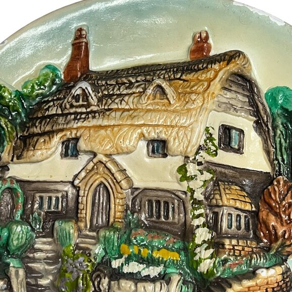 Vintage Chalkware Wall Plaque Toronto Canada Character Creations Handmade 11.5" - Picture 6 of 8